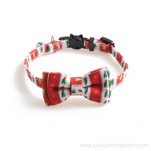 Christmas Style Bow-tie Small Cat Collar with Bell